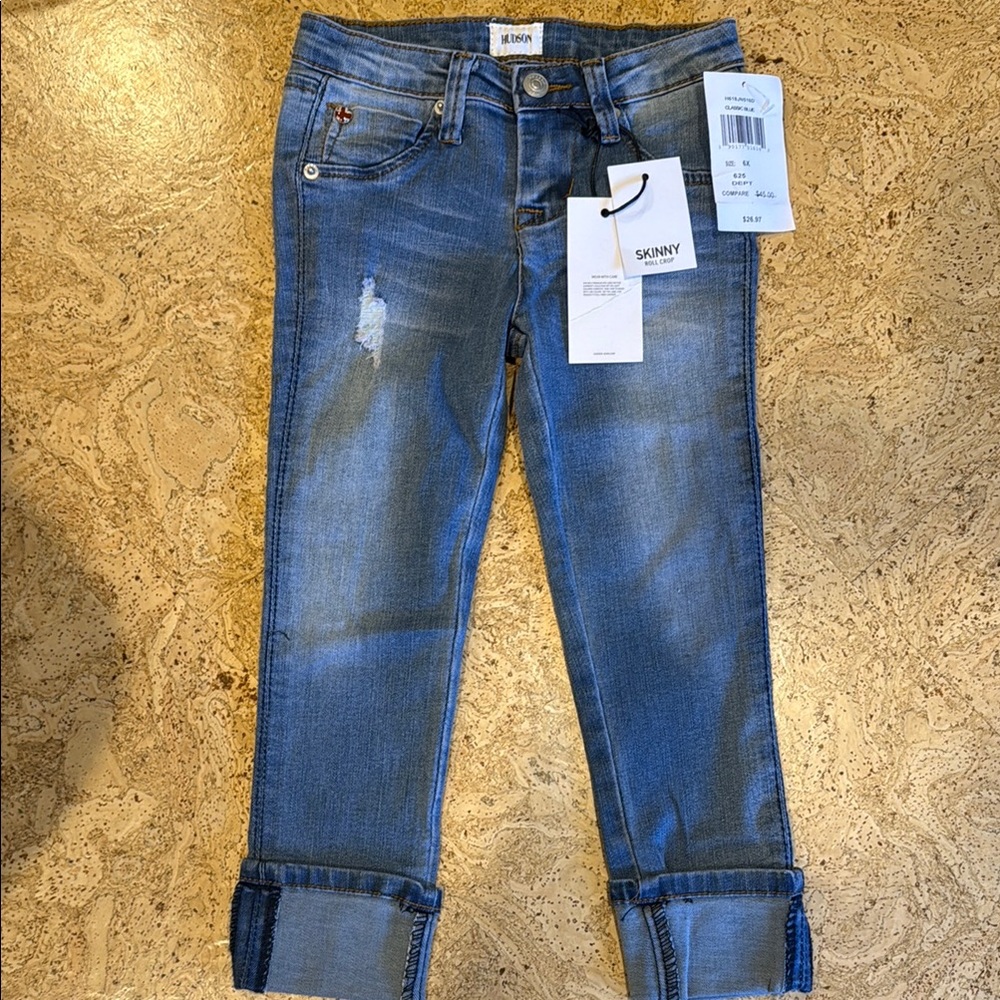 Hudson Kids Skinny Roll Crop Jeans Sz 6X